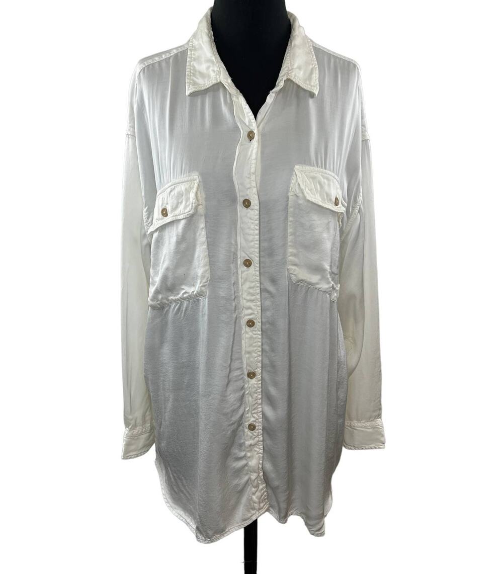 DENIM & SUPPLY Ralph Lauren White Button Down Long Sleeve Pocket Shirt Size XL